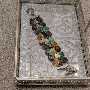 Multicolor Disc Charm Bracelet